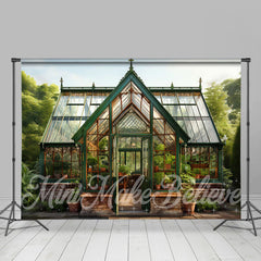 Aperturee - Transparent Glass Flower Room Tree Spring Backdrop