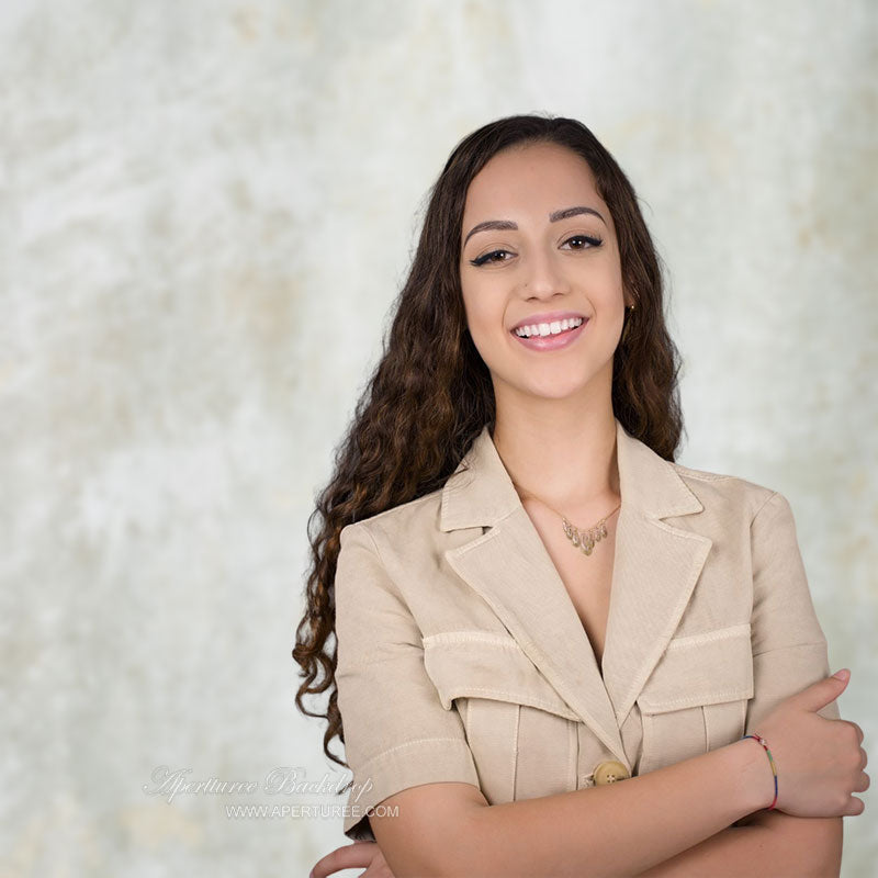 Aperturee - White Stucco Wall Texture Backdrop for Photo Studio