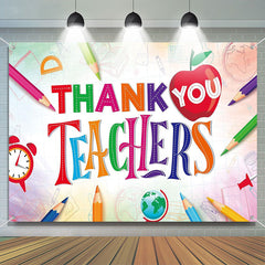 Aperturee - Thank You Pencil Teacher Appreciation Week Backdrop