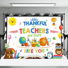 Aperturee - Thankful For Teacher Like You Sun Thank Backdrop