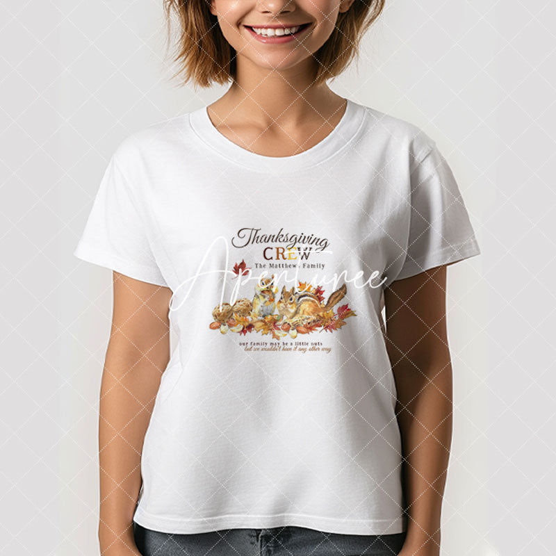 Aperturee - Thanksgiving Crew Cute Family Reunion T-Shirt