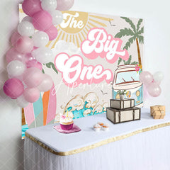 Aperturee - The Big One Groovy Surf Summer 1st Birthday Backdrop