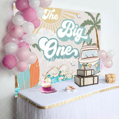 Aperturee - The Big One Sea Surfing Summer 1st Birthday Backdrop