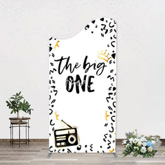 Aperturee - The Big One White Black 1st Birthday Arch Backdrop