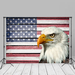 Aperturee - The US Flag Wood Eagle Happy Independence Backdrop