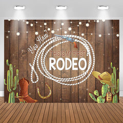 Aperturee - This Is My First Rodeo Birthday Photoshoot Backdrop