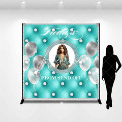 Aperturee - Tiffany Blue Custom Photo Grad Prom Send Off Backdrop