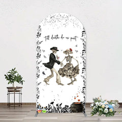 Aperturee - Till Death Do Us Part Halloween Wedding Arch Backdrop