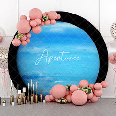 Aperturee - Top View Of Uranus Surface Round Birthday Backdrop