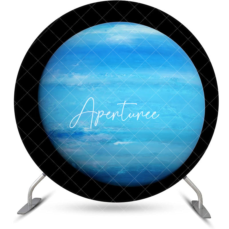 Aperturee - Top View Of Uranus Surface Round Birthday Backdrop