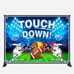 Aperturee - Touch Down Football Player Field Sport Party Backdrop