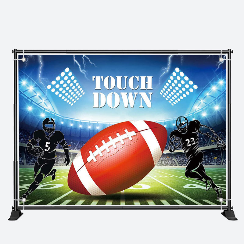 Aperturee - Touch Down Rugby Field Light Sports Party Backdrop