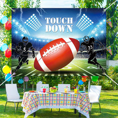 Aperturee - Touch Down Rugby Field Light Sports Party Backdrop