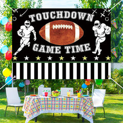 Aperturee - Touch Down Rugby Game Time Super Bowel Party Backdrop