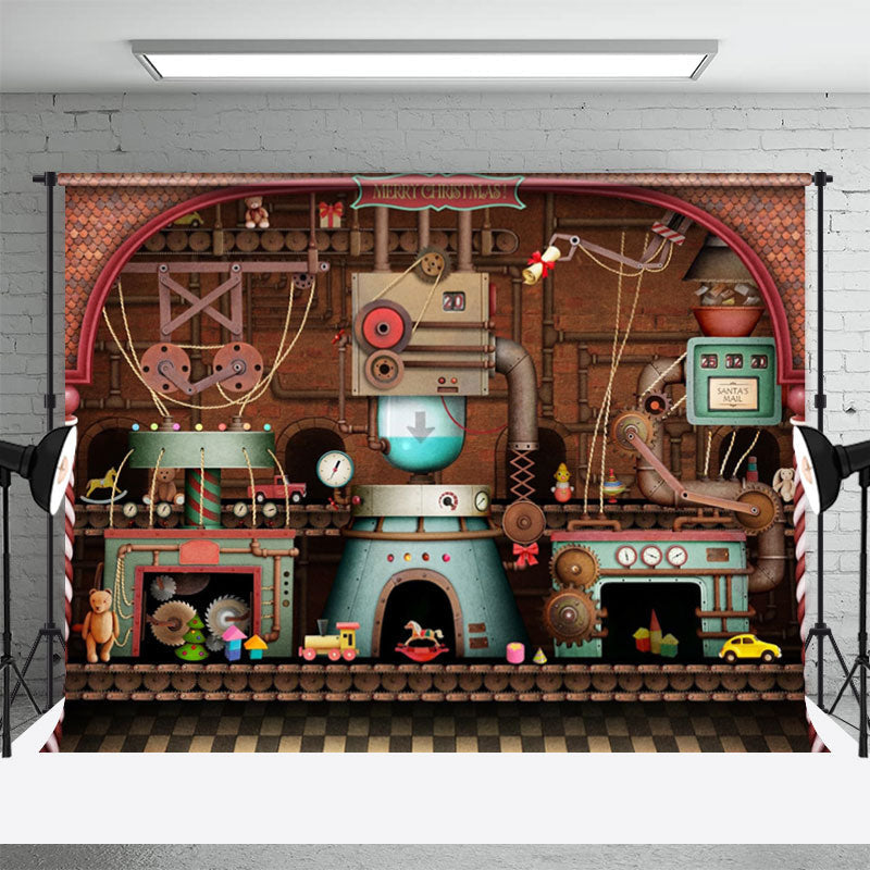 Aperturee - Toy Factory Steampunk Photoshoot Christmas Backdrop