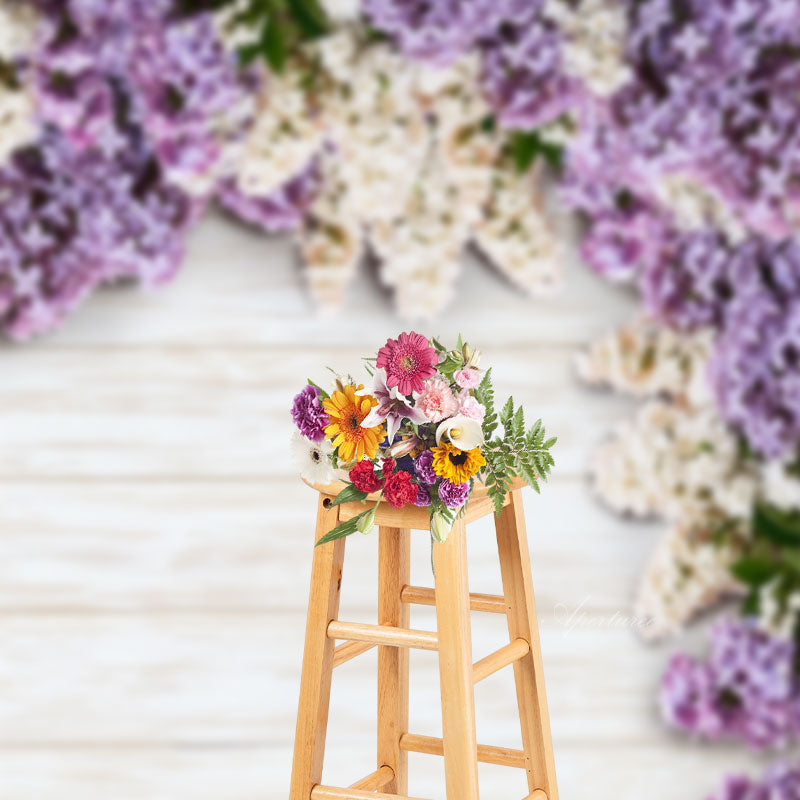 Aperturee - Tracery Wooden Wall White Photography Sweep Backdrop