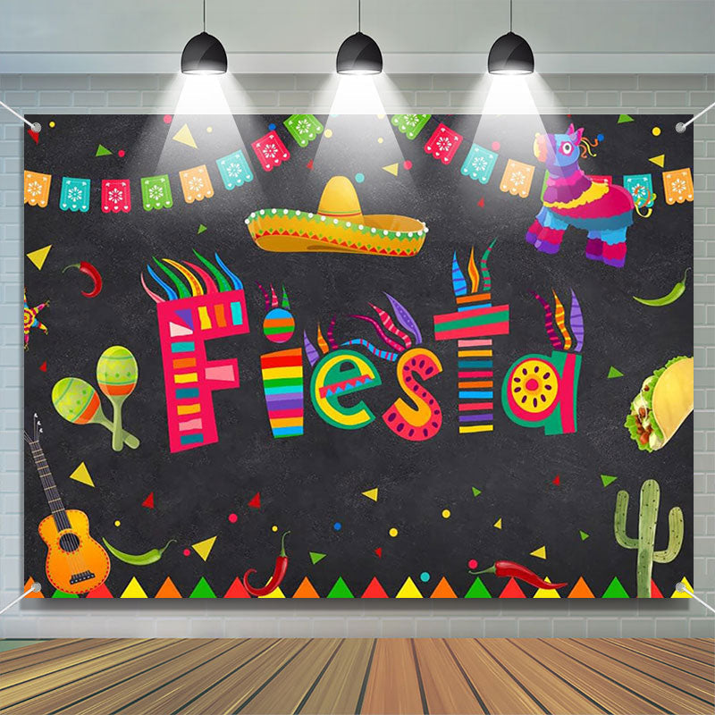 Aperturee - Traditional Festival Cactus Mexican Fiesta Backdrop