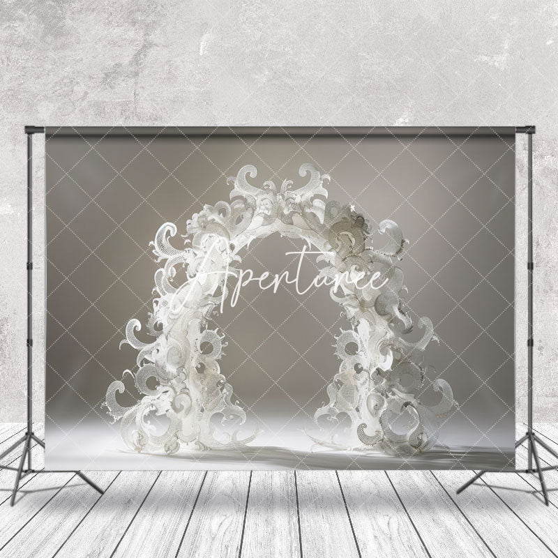 Aperturee - Transparent White Arch Wedding Backdrop For Photo