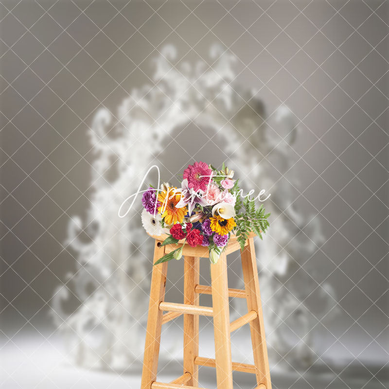 Aperturee - Transparent White Arch Wedding Backdrop For Photo