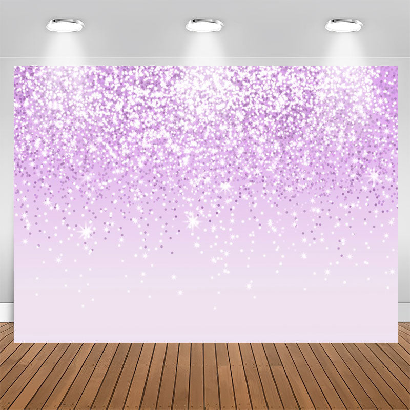 Aperturee - Trendy Purple Glitter Light Bokeh Birthday Backdrop