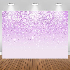 Aperturee - Trendy Purple Glitter Light Bokeh Birthday Backdrop