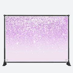 Aperturee - Trendy Purple Glitter Light Bokeh Birthday Backdrop