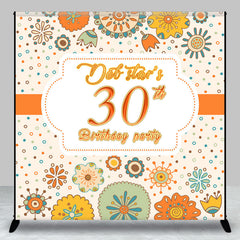 Aperturee - Tribal Floral Custom Name 30th Birthday Backdrop