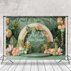 Aperturee - Tribal Forest Plants Balloons Cake Smash Backdrop