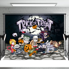 Aperturee - Trick Or Treat Halloween Night Boo Party Backdrop