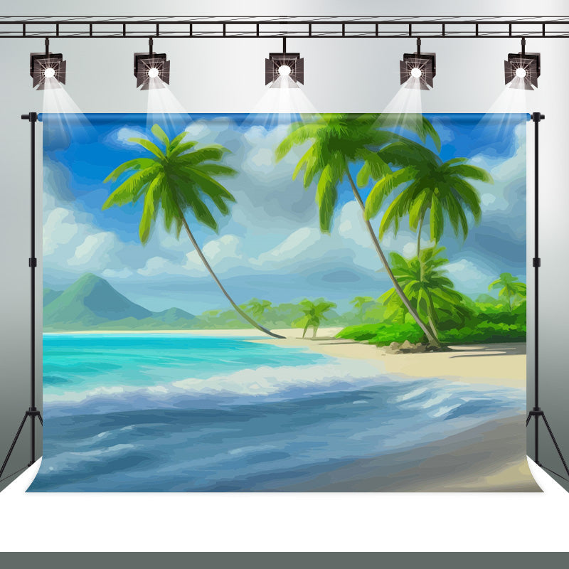 Aperturee - Tropical Beach Scenery Theater Performance Backdrop