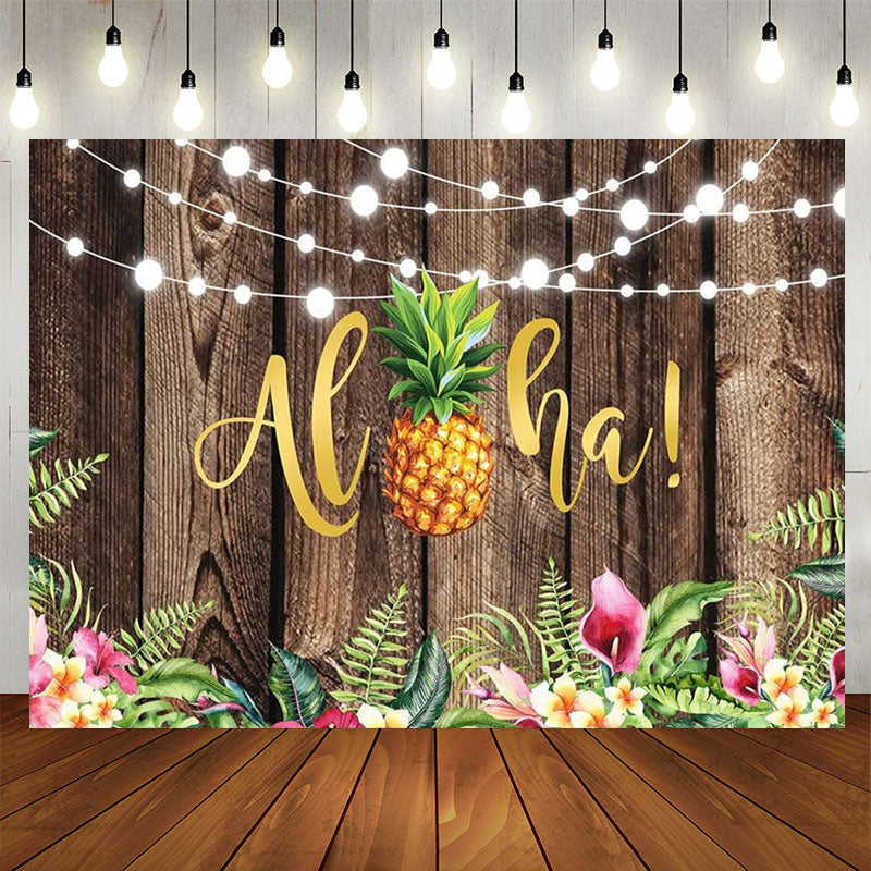 Aperturee - Tropical Hawaiian Luau summer Backdrop for Party Decor