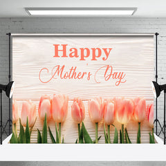 Aperturee - Tulip Spring Wooden Happy Mothers Day Backdrop