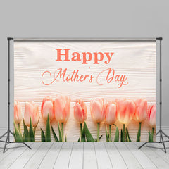 Aperturee - Tulip Spring Wooden Happy Mothers Day Backdrop