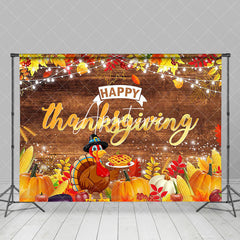 Aperturee - Turkey Maple Light Stripe Wood Thanksgiving Backdrop