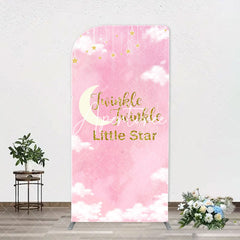 Aperturee - Twinkle Little Star Pink Sky Arch Baby Shower Backdrop