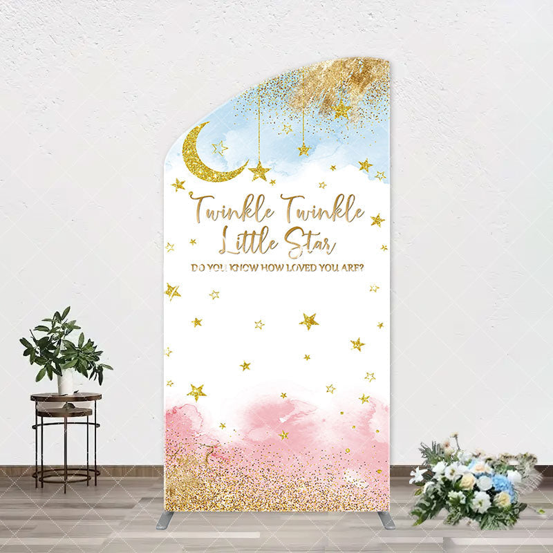 Aperturee - Twinkle Star Moon Night Arch Baby Shower Backdrop