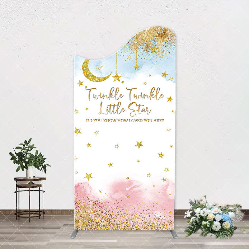 Aperturee - Twinkle Star Moon Night Arch Baby Shower Backdrop