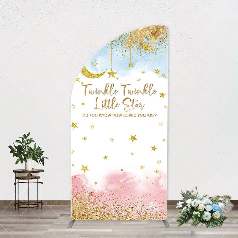 Aperturee - Twinkle Star Moon Night Arch Baby Shower Backdrop