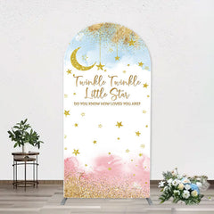 Aperturee - Twinkle Star Moon Night Arch Baby Shower Backdrop