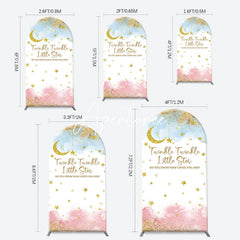 Aperturee - Twinkle Star Moon Night Arch Baby Shower Backdrop