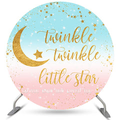 Aperturee Twinkle Theme Gender Reveal Baby Shower Circle Backdrop