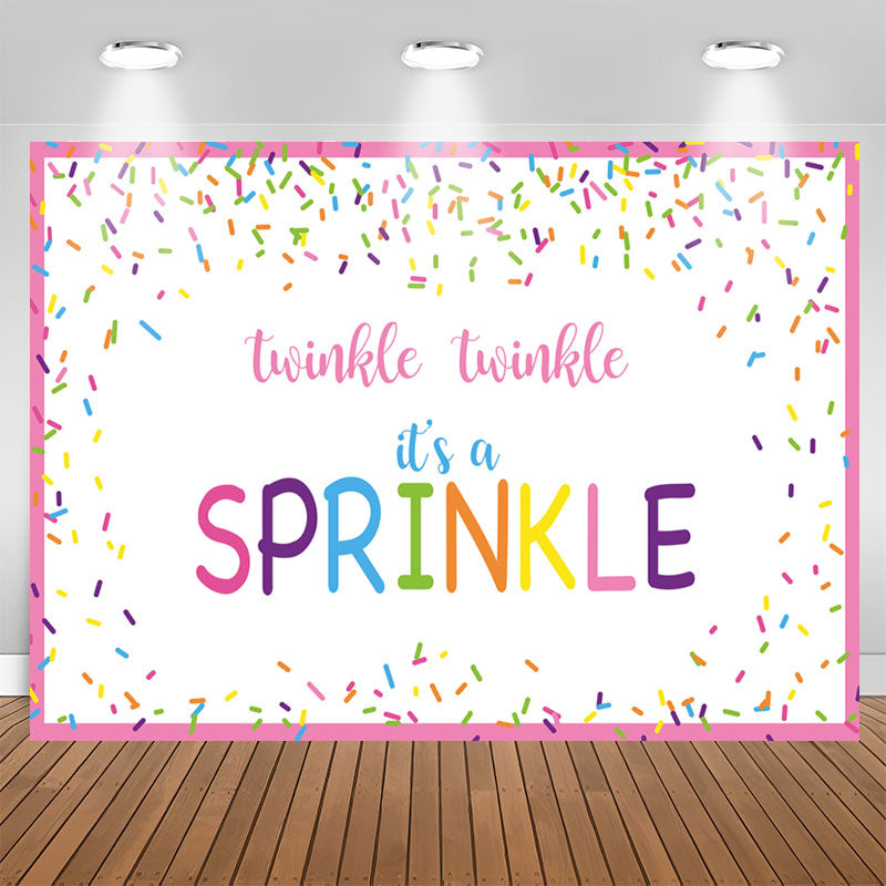 Aperturee - Twinkle Twinkle Its A Sprinkle Baby Shower Backdrop