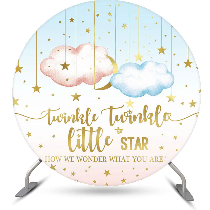 Aperturee - Twinkle Little Star Round Birthday Backdrop