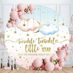 Aperturee - Twinkle Little Star Round Birthday Backdrop