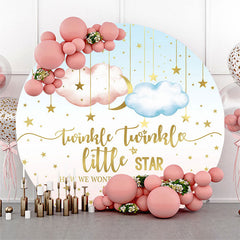 Aperturee - Twinkle Little Star Round Birthday Backdrop