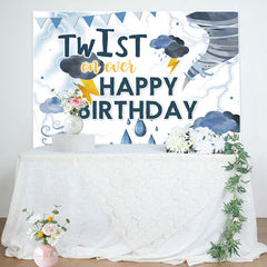 Aperturee - Twist On Over Blue Thunderstorm Birthday Backdrop