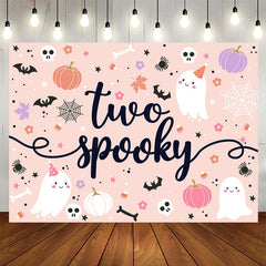 Aperturee - Two Spooky Halloween Ghost 2nd Birthday Backdrop