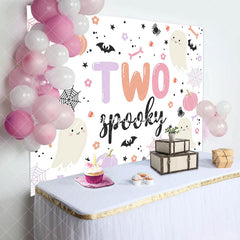 Aperturee - Two Spooky Little Boo Halloween Birthday Backdrop