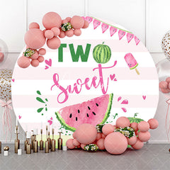 Aperturee Two Sweet Watermelon Round 2nd Birthday Backdrop