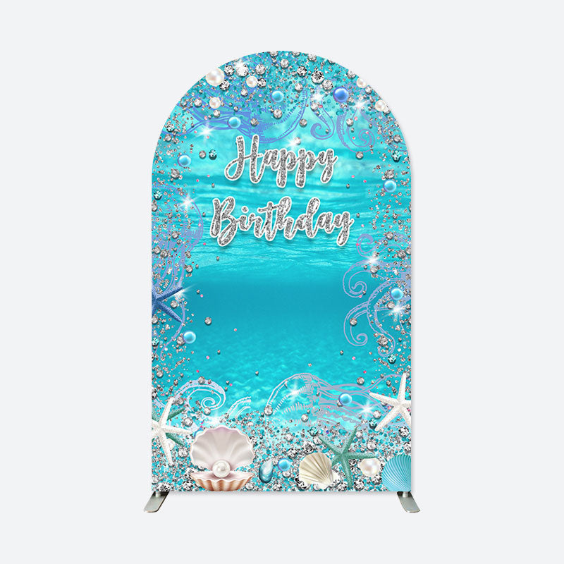 Aperturee - Under The Sea Birthday Double Sided Arch Backdrop